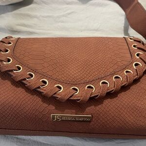 Jessica Simpson Textured Tan Crossbody Bag